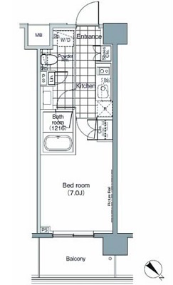 パークハビオ赤坂　906号室　間取り