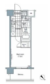 パークハビオ赤坂　907号室　間取り