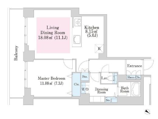 プラティーヌ田町　103号室　間取り