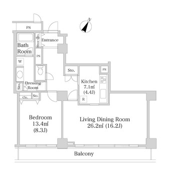 プラティーヌ田町　192号室　間取り