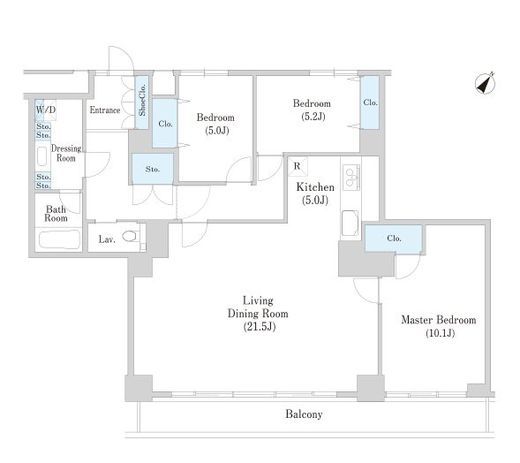 プラティーヌ田町　203号室　間取り
