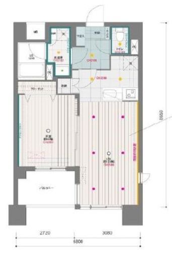 ドゥーエ月島　602号室　間取り