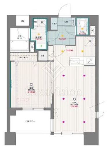 ドゥーエ月島　902号室　間取り