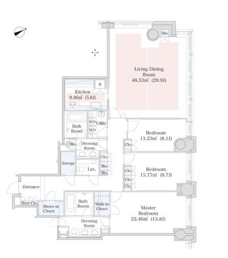 ラ・トゥール三田　3707号室　間取り