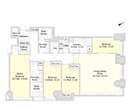 ラ・トゥール三田　3905号室　間取り