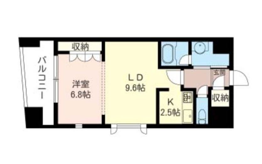 エスティメゾン銀座　1007号室　間取り