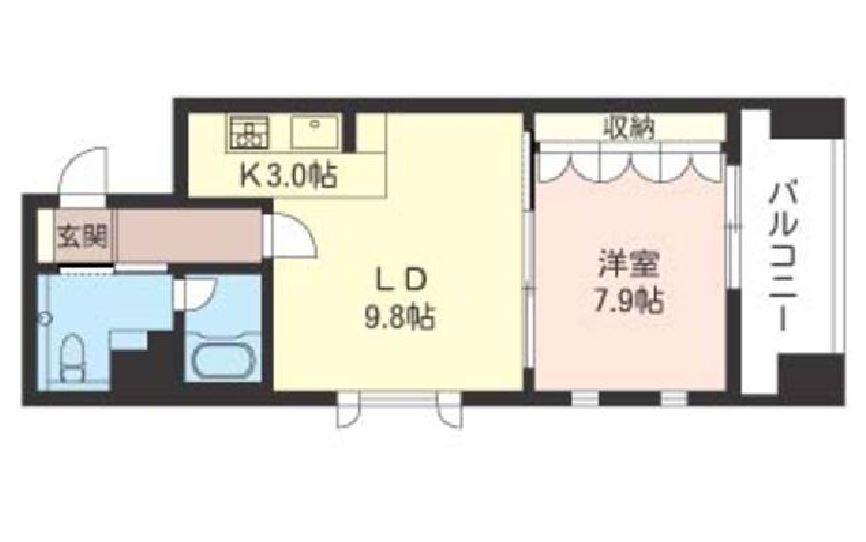 エスティメゾン銀座　1006号室　間取り