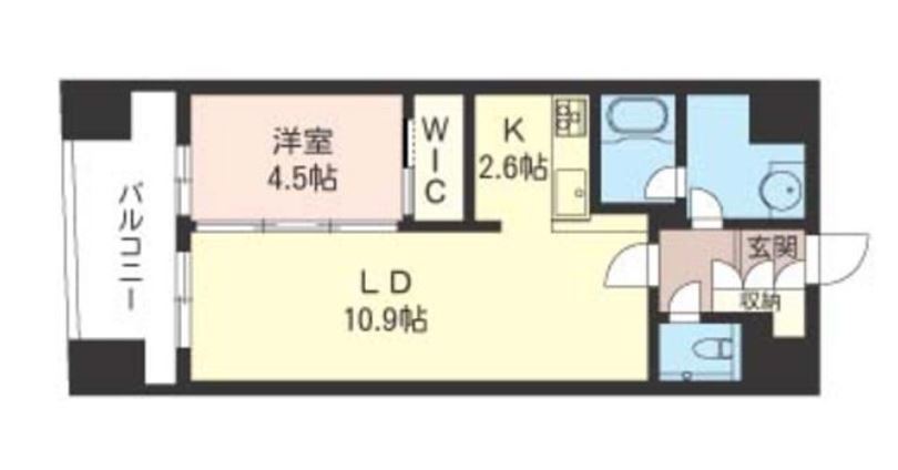 エスティメゾン銀座　1508号室　間取り