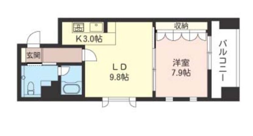 エスティメゾン銀座　1306号室　間取り