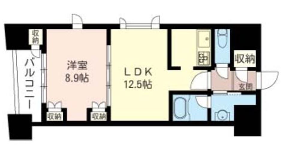 エスティメゾン銀座　1409号室　間取り