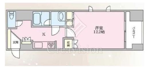 エスティメゾン銀座　1201号室　間取り