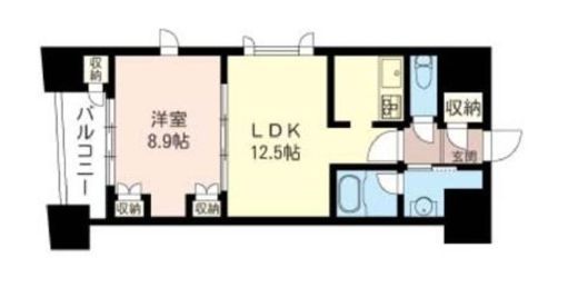 エスティメゾン銀座　609号室　間取り