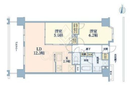 プレシス南砂町DOUX　203号室　間取り