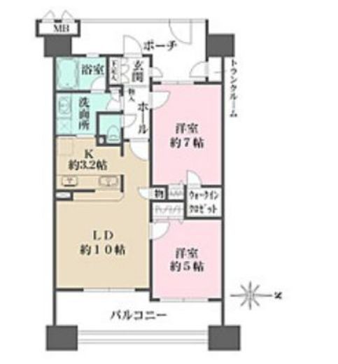 プレイス白金ブライトレジデンス　511号室　間取り