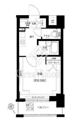 メインステージ門前仲町　503号室　間取り