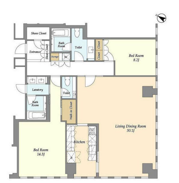 プルデンシャルタワーレジデンス　3605号室　間取り