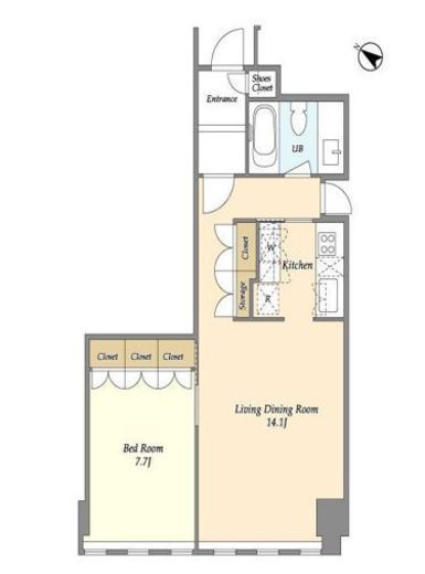 プルデンシャルタワーレジデンス　3308号室　間取り
