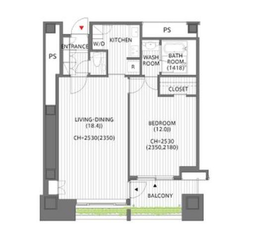 オランダヒルズ森タワーRoP　1105号室　間取り