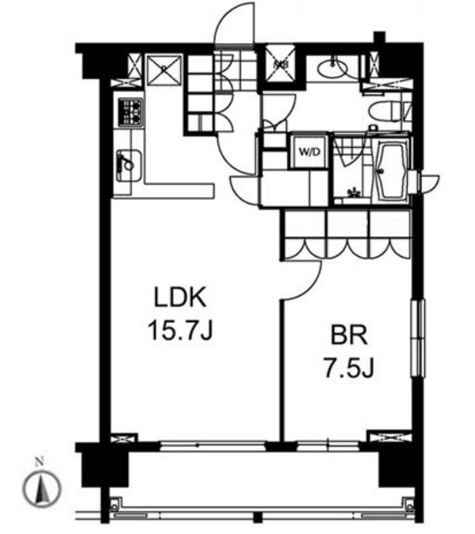 芝ウエスト　1001号室　間取り