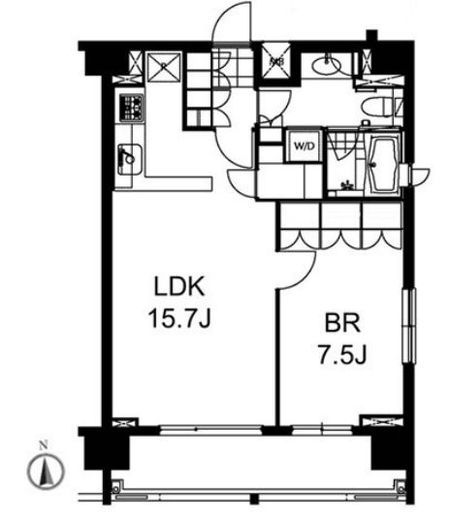 芝ウエスト　1001号室　間取り
