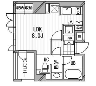アーデン木場　602号室　間取り
