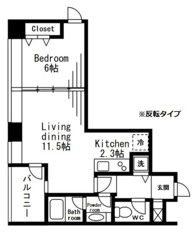 レジディアタワー麻布十番　901号室　間取り