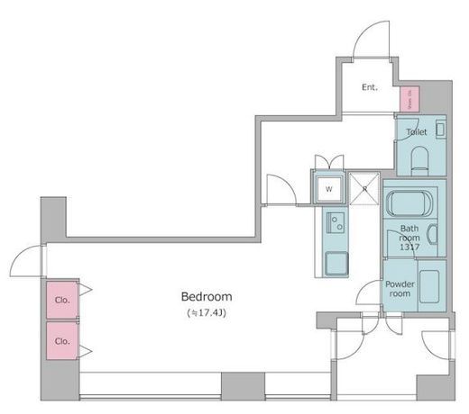 レジディアタワー麻布十番　406号室　間取り