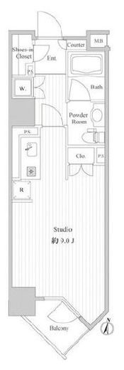 Feel A 渋谷　1013号室　間取り