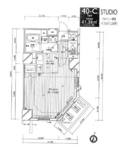 Feel A 渋谷　1209号室　間取り