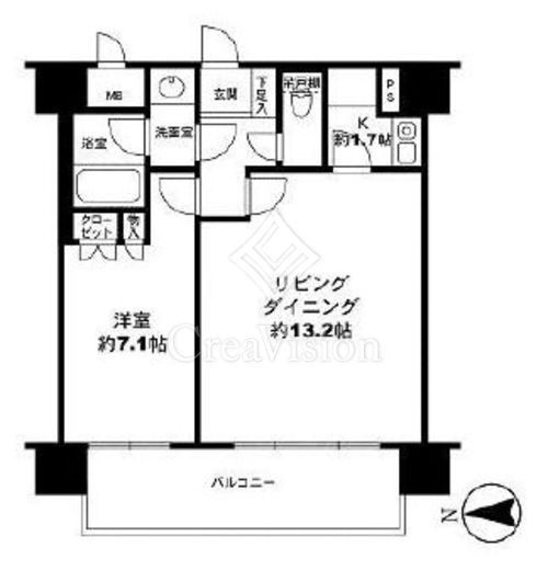 藤和ハイタウン上野　409号室　間取り