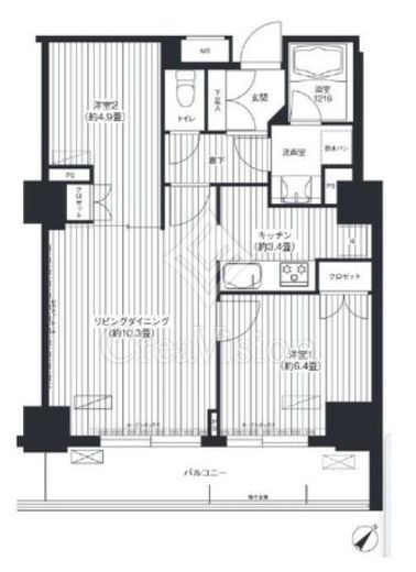コスモグラン勝どき　705号室　間取り