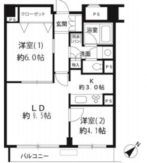 ルシマン月島　1106号室　間取り