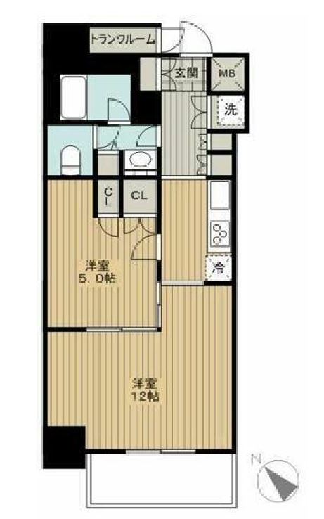 パークリュクス御茶ノ水　401号室　間取り