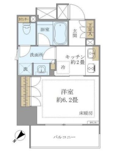 パークリュクス御茶ノ水　906号室　間取り