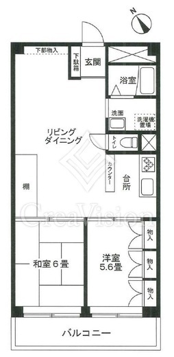 門前仲町スカイハイツ　1315号室　間取り