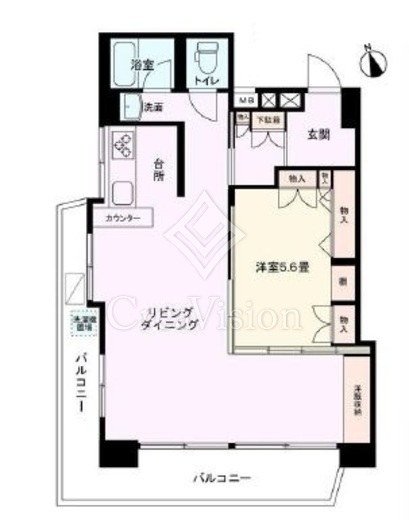 門前仲町東豊エステート　1020号室　間取り