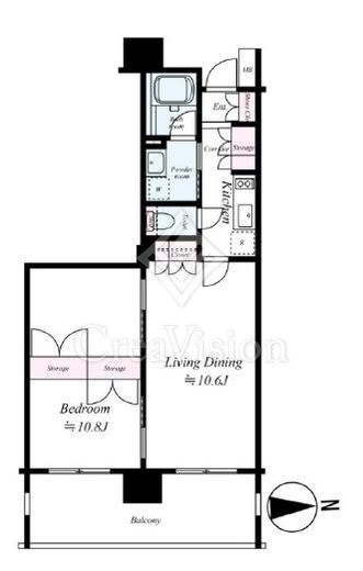 プレミアムキューブ秋葉原　1520号室　間取り