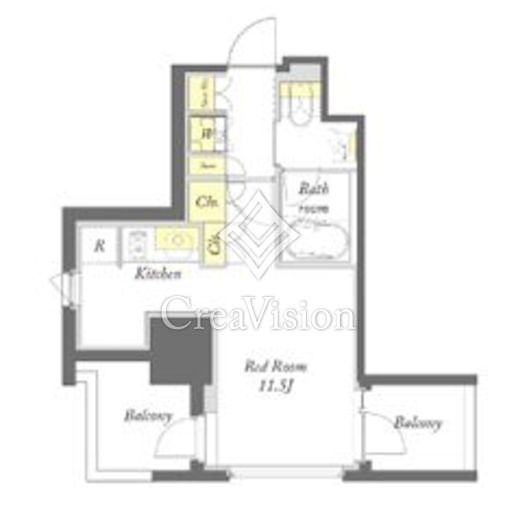 プライムメゾン入谷　701号室　間取り