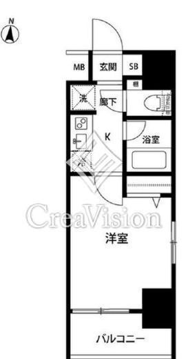 ルクレ錦糸町　1102号室　間取り