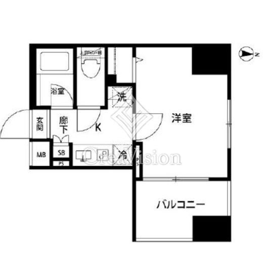 ルクレ錦糸町　804号室　間取り