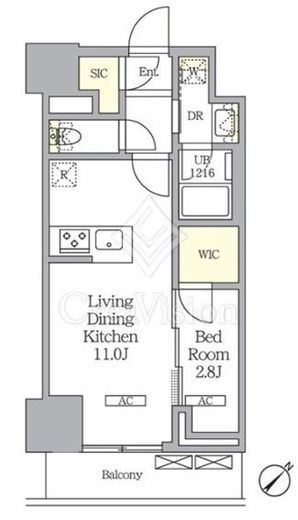 ラティエラ武蔵小山レジデンス　906号室　間取り