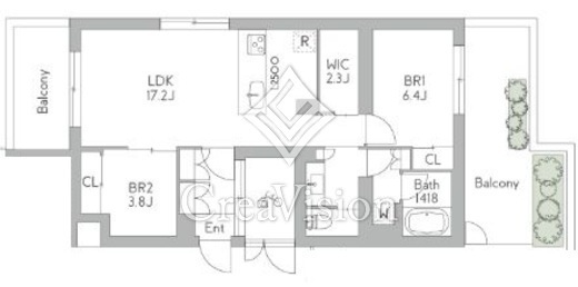 GranDuo三軒茶屋12　304号室　間取り