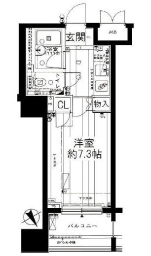 ファミール銀座イースト　405号室　間取り