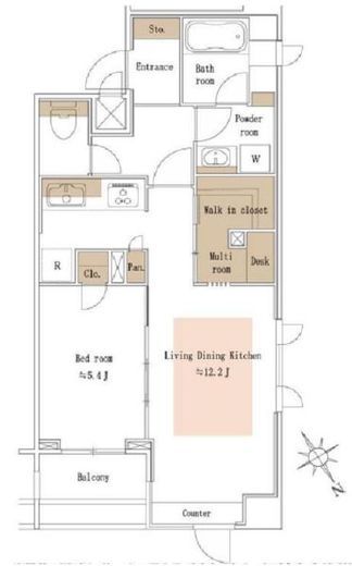 ファミール銀座イースト　905号室　間取り