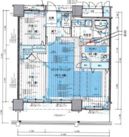 アップルタワー東京キャナルコート　2807号室　間取り