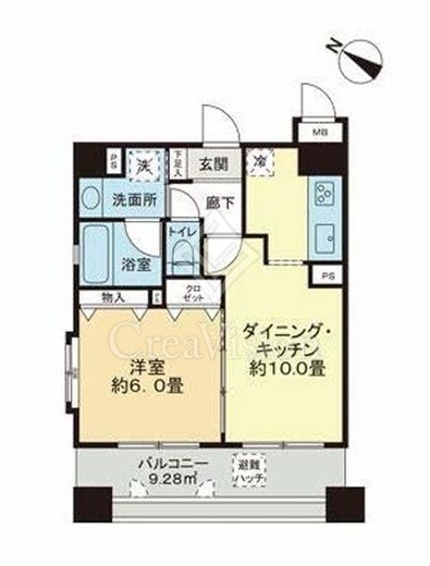 グランステューディオ新中野　501号室　間取り