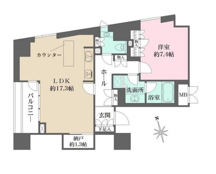 パークハウス芝タワー　1201号室　間取り