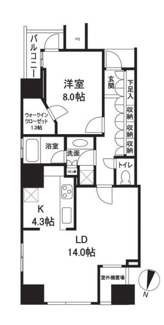 ワールドシティタワーズ キャピタルタワー　39F号室　間取り