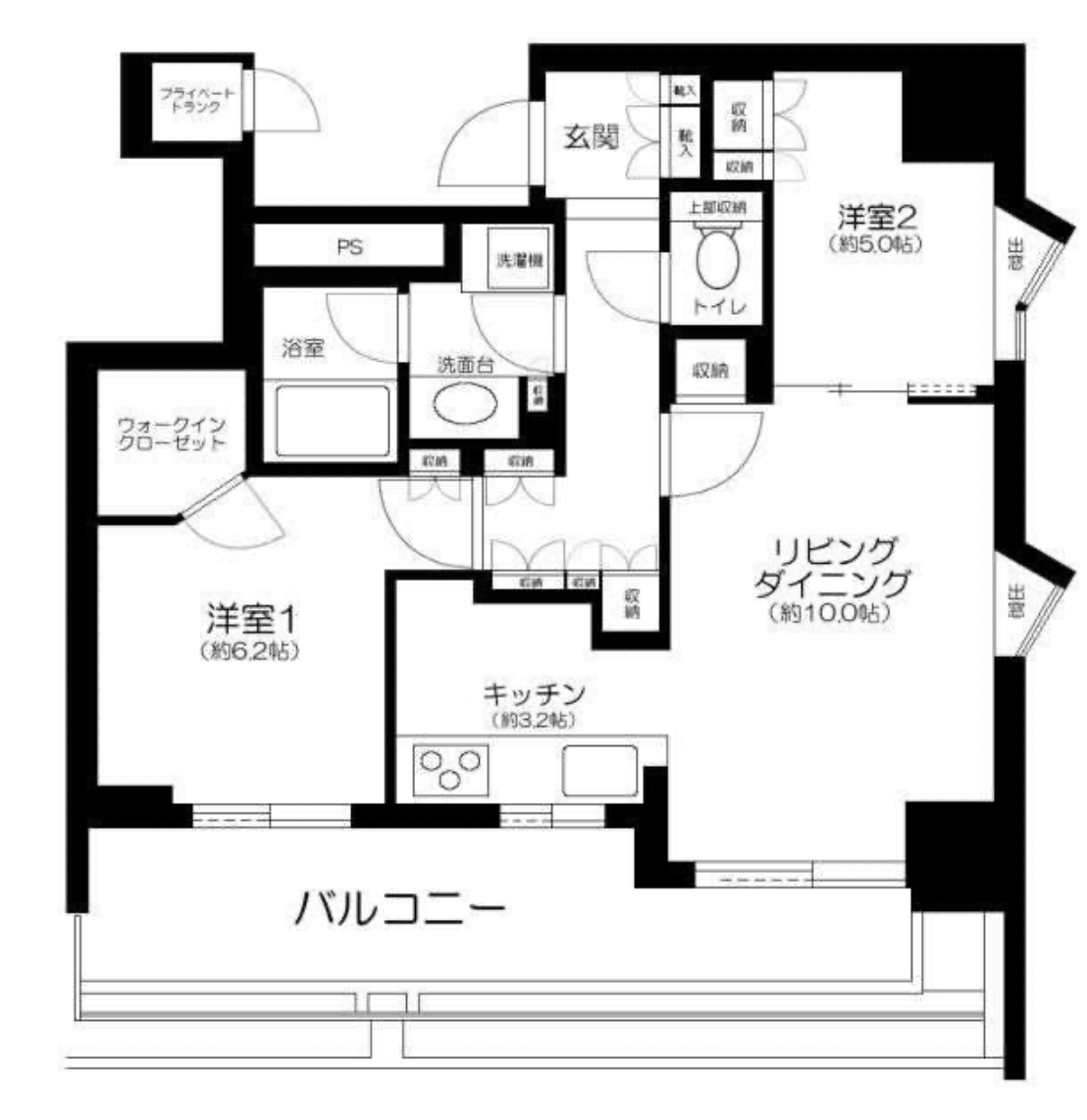 ワールドシティタワーズ ブリーズタワー　1900号室　間取り