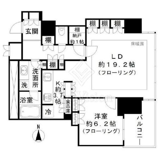 ワールドシティタワーズ ブリーズタワー　3003号室　間取り